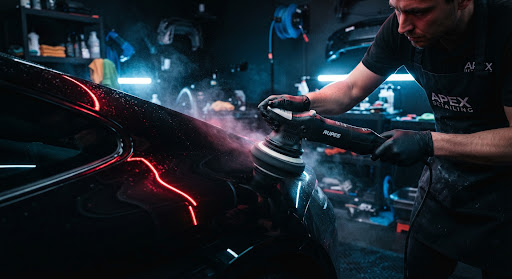 Kỹ thuật viên Minh Hằng Auto chăm sóc xe chuyên nghiệp